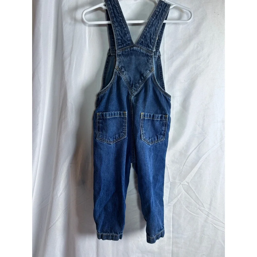 Old Navy Denim Overalls 18-24M Blue Adjustable Strap Toddler Kids